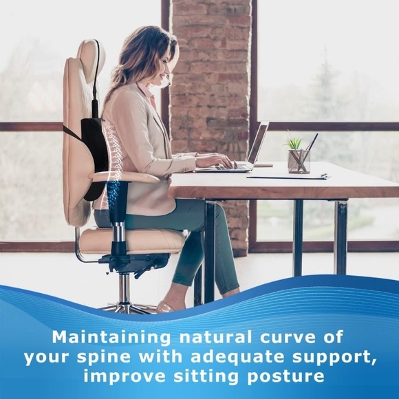 Lumbar Support Pillow in Velvet Black - Picture 2 of 9